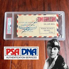 AMELIA EARHART * PSA/DNA * Autograph 1930 NYC Aviation Show Cover Signed picture