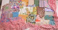 1 Pound Vintage Fabric Feedsack & Old Cotton Prints Scrap Pcs in Assorted Colors picture