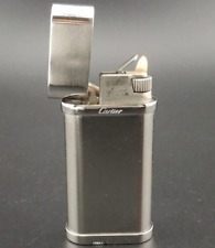 Working Cartier Gas Lighter Silver Godron without box picture