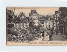 Postcard Great War Ruins Marshal Petain Street Château-Thierry France picture