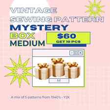Mystery Vintage Sewing Pattern Lot WOMENS Med 10 for $60 1950s - Y2K Any Style picture