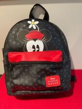 BioWorld Disney Minnie Mouse Mini Backpack Black with Daisy Flower  picture