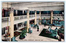 1922 Interior 2nd Floor Royal Connaught Hamilton Ontario Canada Postcard picture