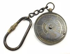 50 Pcs Antique Brass 50 Year's Perpetual Calendar Vintage Brass Keychain picture