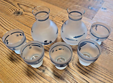 Furyukiraku Cold Sake Bottle & Glasses (7) Piece Set  Made in Japan picture