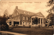 Theta Delta Chi Fraternity Lafayette College Easton PA Divided Postcard 1910s picture