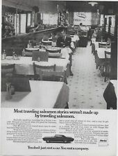 1969 Hertz Traveling Salesmen Ford Hertz Girl Empty Restaurant VINTAGE PRINT AD picture