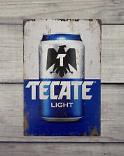 Tecate Light Beer Vintage Style Tin Bar Sign Poster Man Cave Collectible New picture