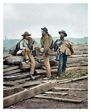CONFEDERATE SOLDIERS PRISONERS OF BATTLE OF GETTYSBURG 8X10 COLORIZED PHOTO picture