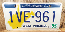 VINTAGE West Virginia STATE OUTLINE License Plate WILD, WONDERFUL picture