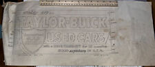 Vintage Advertising Sample: 1957 Taylor Buick Lawrence Massachusetts Warranty picture