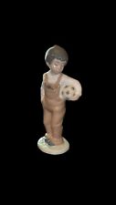 Vintage NAO by LLADRO “Wanna Play” Boy with Soccer Ball Figurine Spain  7.5