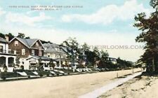1908 Bradley Beach NJ 3RD & Fletcher Lake Ave Homes Shore Vintage Postcard Print picture