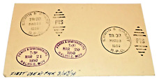 MARCH 1950 CLINCHFIELD RAILROAD TRAIN #37 #38 RPO HANDLED SOUVENIR POST CARD picture
