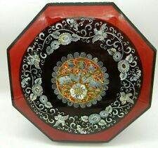 Korean Najeon Chilgi Asian Inlay Mother of Pearl Box Wood Lacquer Trinket Rabbit picture
