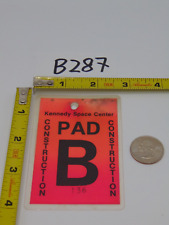 Original Nasa USAF Obsolete Access Badge Construction Pad B 136 Rare picture