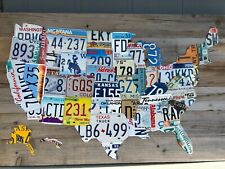 Extra Large Authentic USA License Plate Map   picture