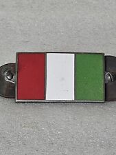 Italian Flag Metal Car Emblem, C.U.D. Made in England, Vintage Original 1960s picture