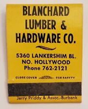 BLANCHARD LUMBER & HARDWARE; FULL matchbook; 1960’s; Unused; NOS;  picture