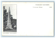 c1900s Soldiers Monument Wright Tavern Concord Massachusetts MA PMC Postcard picture