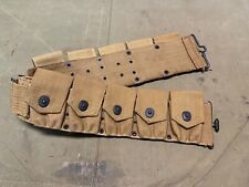 ORIGINAL WWI WWII US ARMY M1903 INFANTRY COMBAT FIELD 10 POCKET AMMO BELT-RUSSEL picture