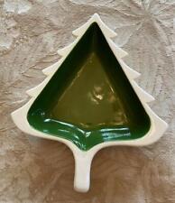 Vintage Holt Howard Japan MCM Green White Christmas Tree Candy Nut Dish picture