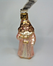 Vtg Little Girl Ornament Blown Glass Christmas Midwest Cannon Falls Christborn picture