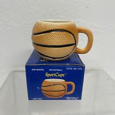 Sportcups Basketball Mug 1985 Coffee Cup Vintage Novelty In Box picture