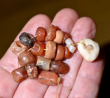 Ancient Agate Stone Excavated Djenne Dig Beads Mali African Trade 1000 Years Old picture