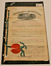 1885 U.S. Patent Certificate 310,179 