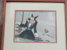Original 1950s production cel of Oil Can Harry & Mighty Mouse w/Prod BG picture