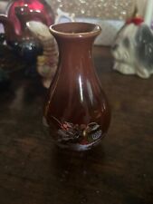 vintage red and gold ceramic japanese hand painted vase picture