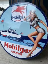 Special 2  Sign “list Mobil Mobilgas Marine Metal Heavy Steel Quality Sign picture