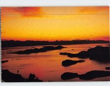 Postcard View of sunset over Lynn Canal from the end of Douglas Island AK USA picture