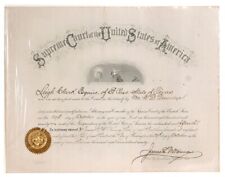 1890 Supreme Court of the United States Signed Appointment Certificate picture