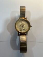 Vintage Lorus Mickey Mouse Watch Gold Tone V811-1410 SPEIDEL BAND USA Disney picture