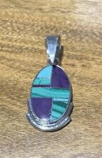 Vintage Navajo Native Ray Tracey Sterling Silver Pendant picture