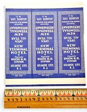Vintage 1930's UNION Railroad Station New Terminal Hotel Matchbook Uncut Cover#1 picture