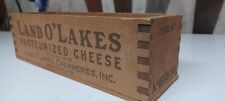Antique wooden Land O Lakes cheese box picture