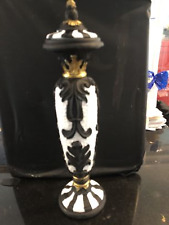 Large Mackenzie Childs INSPIRED Courtly Stripe Finial Candle Holder picture