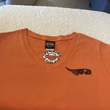Ladies XL Harley Davidson Orange T-Shirt picture
