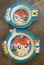 2003 Hamtaro Bijou Kids Plate & Bowl Little Hamsters Melamine picture