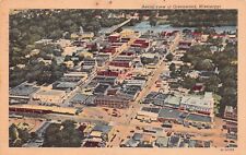 Greenwood MS Aerial View Downtown Train Railroad Depot Station Vtg Postcard C27 picture