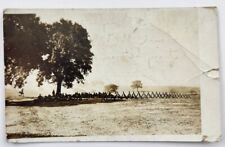 c1900s RPPC 3rd Infantry Missouri National Guard Resting Undr Tree Real Photo PC picture