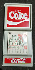 Vintage 1980s Enjoy Coke Sign calendar new old stock happy holidays picture