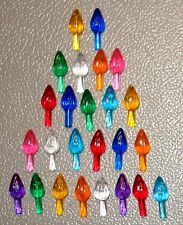 27 Med/Large Twist Lights Bulbs Peg for Ceramic Christmas Tree, Pretty Colors picture