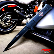 Black Harley Davidson Tactical Spring Assisted Open Blade Folding Pocket Knife picture