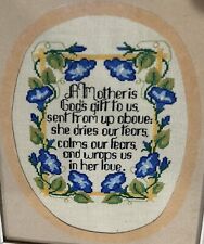 A Mother’s Saying Morning Glories Flowers Framed Mother’s Day Mother Tribute picture