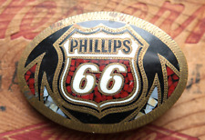 Vintage Rare Hand Made H&H Crafts Phillips 66 Belt Buckle Route picture