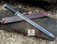 Hand forged Damascus Steel Viking Sword Battle Ready Medieval Sword+Sheath Gifts picture